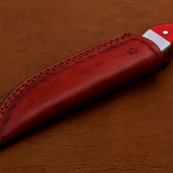 8.5" Handmade Damascus Knife Bowie Gut Hook Knife - Picture 12 of 12